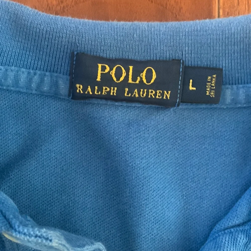 Ralph Lauren Polo Shirt Men's LARGE ROYAL BLUE Iconic Golf Short Sleeve Mesh